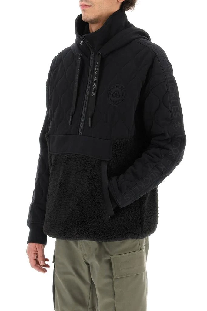 商品Moose Knuckles|Moose Knuckles Embossed Puff Logo Patch Zipped Sweater,价格¥3148,第4张图片详细描述