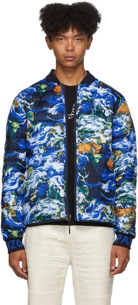 商品Kenzo|Reversible Navy Down 'KENZO World' Puffer Jacket 男款羽绒服,价格¥1572,第1张图片