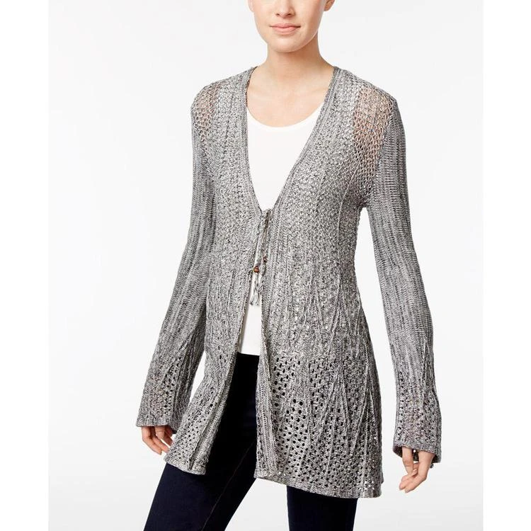 商品Style & Co|Petite Crochet Tie-Front Cardigan, Created for Macy's,价格¥182,第1张图片