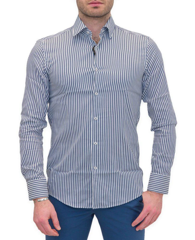 商品Hugo Boss|Boss Hugo Boss Striped Long-Sleeved Shirt,价格¥883,第1张图片