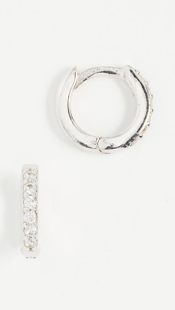 商品Shashi|SHASHI Katerina 密镶圈式耳环,价格¥306,第4张图片详细描述
