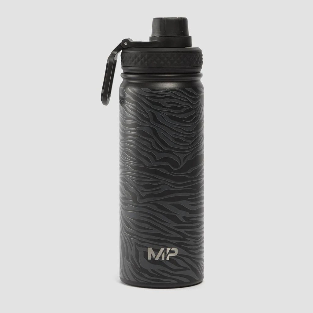 商品Myprotein|MP Zebra Printed Metal Water Bottle - Black/Graphite - 500ml,价格¥261,第1张图片