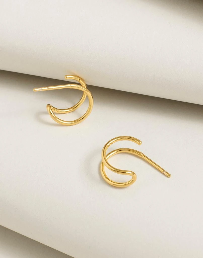 商品Madewell|Demi-Fine Double Hoop Earrings,价格¥234,第1张图片