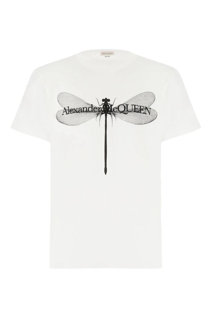 商品Alexander McQueen|Alexander McQueen Dragon-Fly Printed Crewneck T-Shirt,价格¥2337,第1张图片
