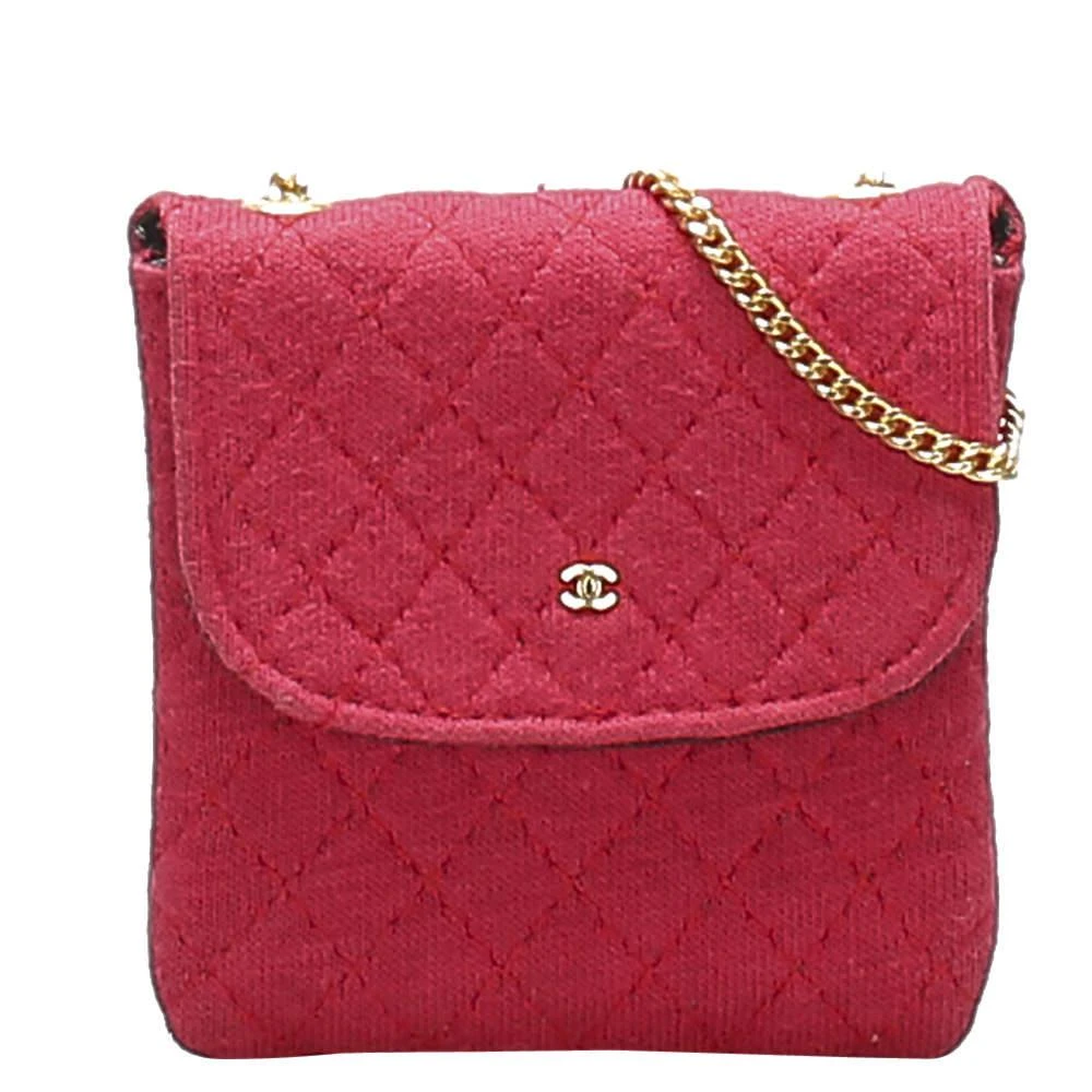 商品[二手商品] Chanel|Chanel Red Cotton CC Mini Shoulder Bag,价格¥6491,第1张图片