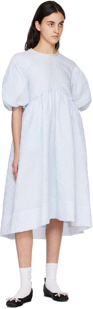 Blue Embellished Midi Dress商品第4张图片规格展示