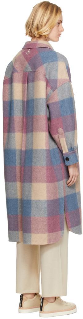 商品Isabel Marant|Pink & Blue Fontizi Coat,价格¥5791,第5张图片详细描述