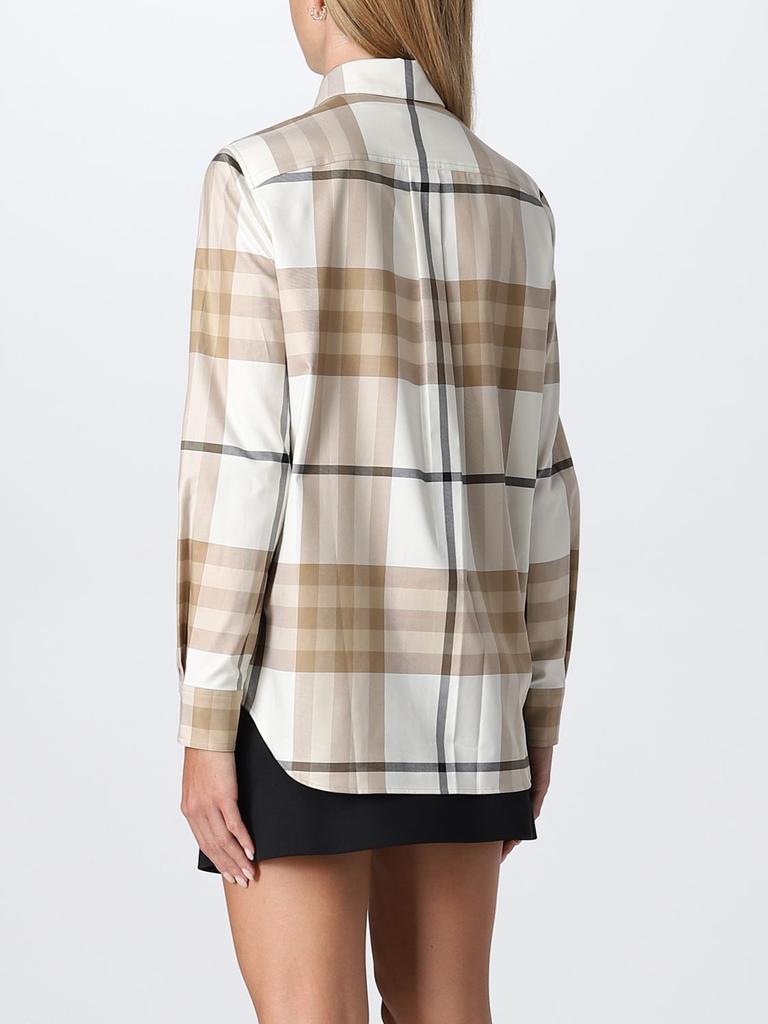 Burberry cotton twill shirt with check pattern商品第3张图片规格展示