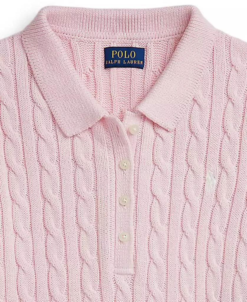 商品Ralph Lauren|Girls 7-16 Cable-Knit Cotton Polo Sweater Dress,价格¥705,第3张图片详细描述