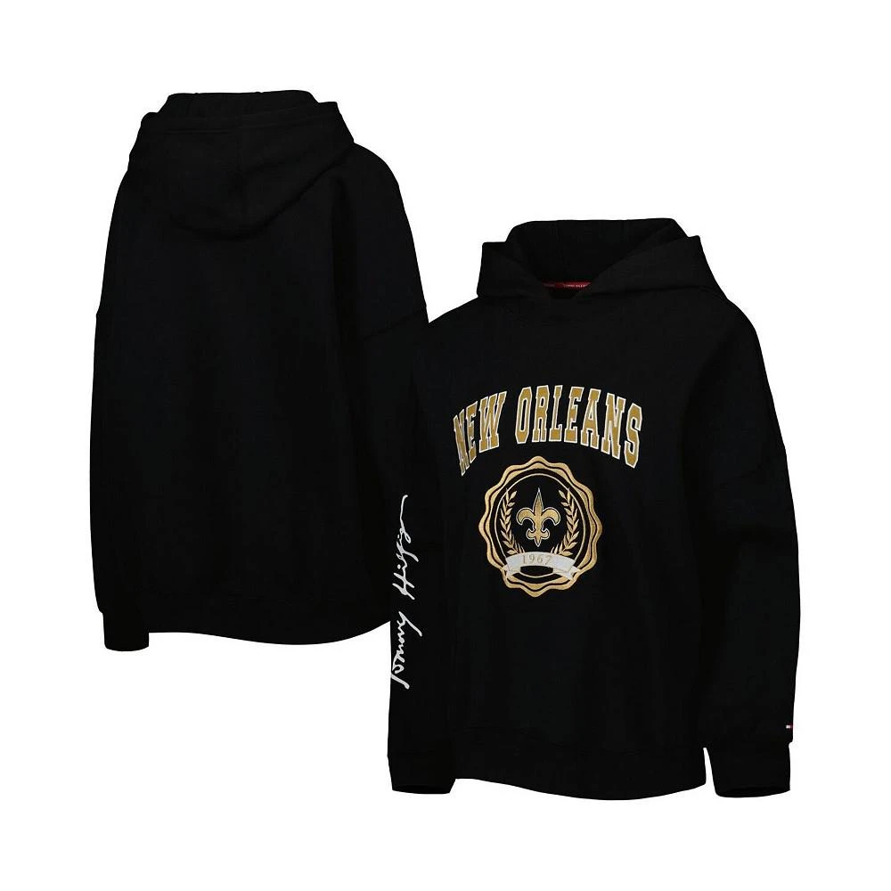 商品Tommy Hilfiger|Women's Black New Orleans Saints Becca Drop Shoulder Pullover Hoodie,价格¥505,第1张图片