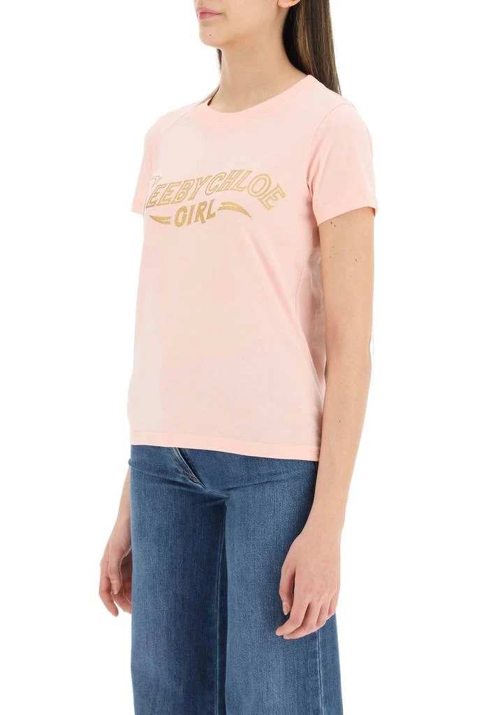 商品See by Chloé|See By Chloe Glitter Logo T Shirt,价格¥335,第4张图片详细描述