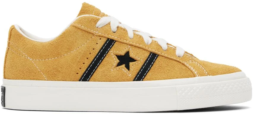 商品Converse|Yellow One Star Academy Pro Suede Low Sneakers,价格¥487,第1张图片