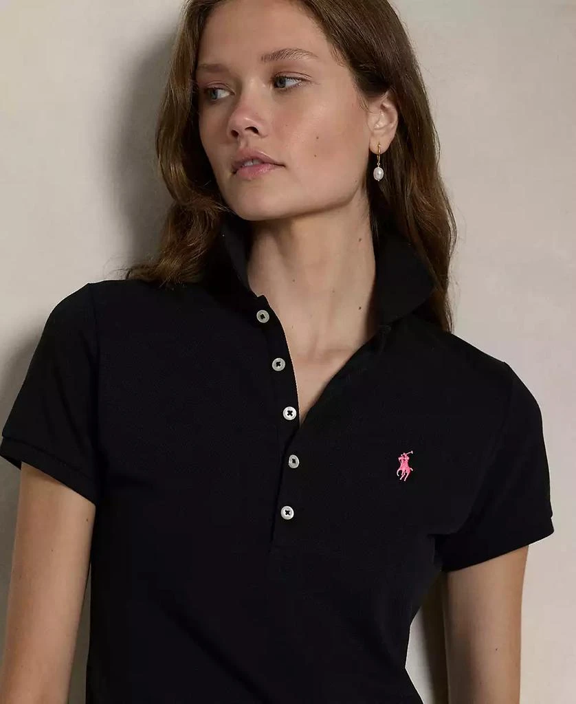 商品Ralph Lauren|Women's Pink Pony Slim-Fit Stretch Polo Shirt,价格¥949,第3张图片详细描述