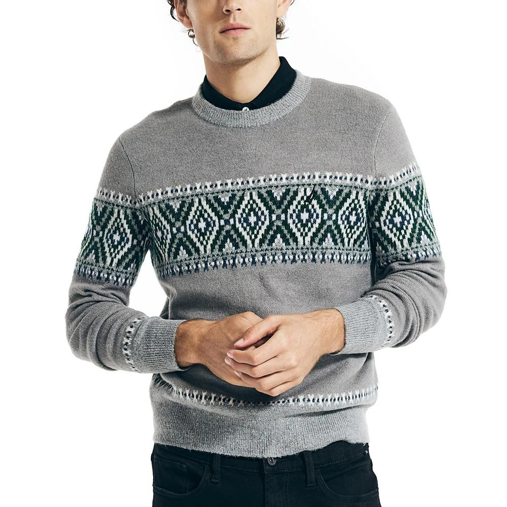 商品Nautica|Men's Classic-Fit Crewneck Fair Isle Sweater,价格¥200,第5张图片详细描述