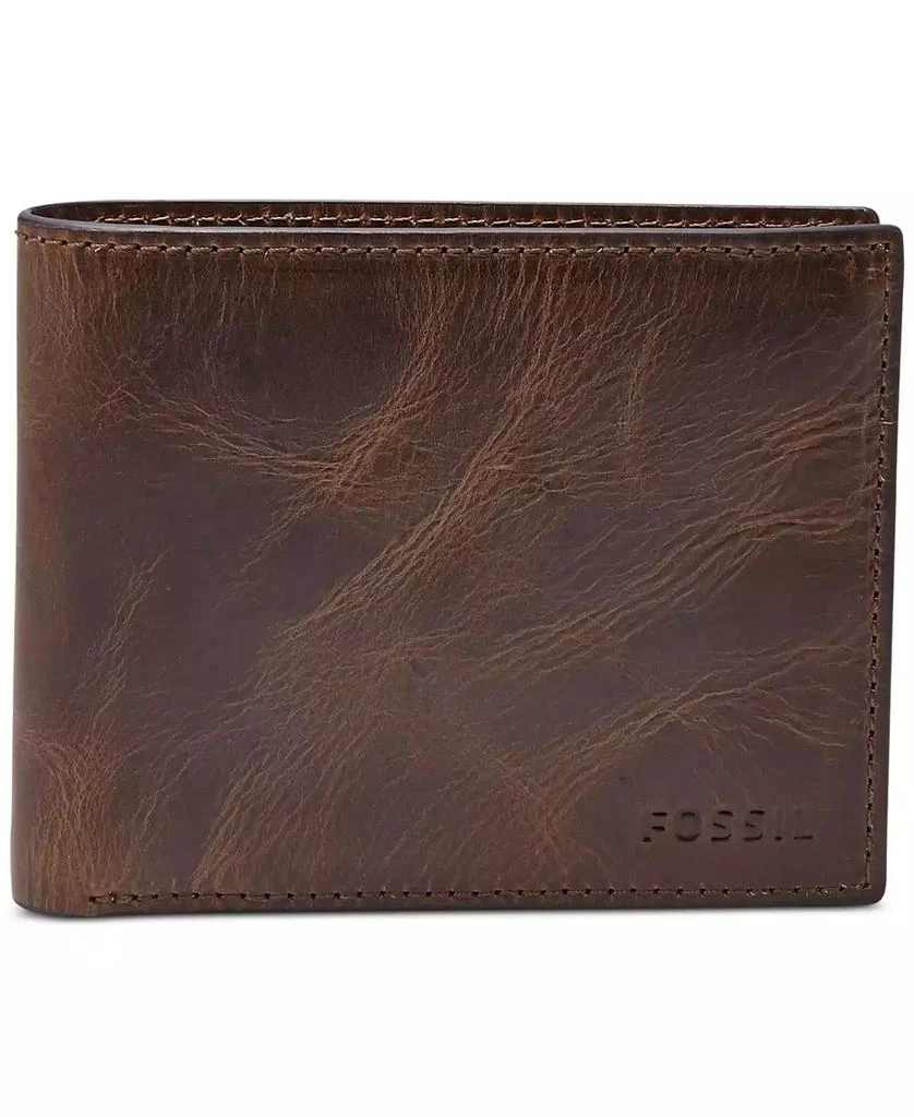 商品Fossil|Men's Leather Wallet Derrick RFID-Blocking Bifold with Flip ID,价格¥456,第1张图片