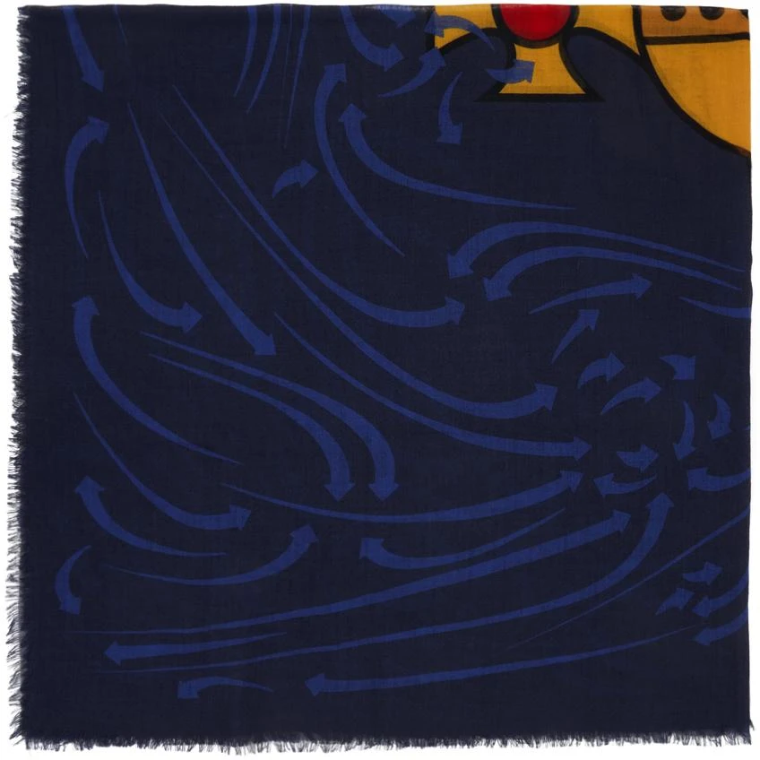 商品Vivienne Westwood|Navy Jacquard Scarf,价格¥1461,第2张图片详细描述