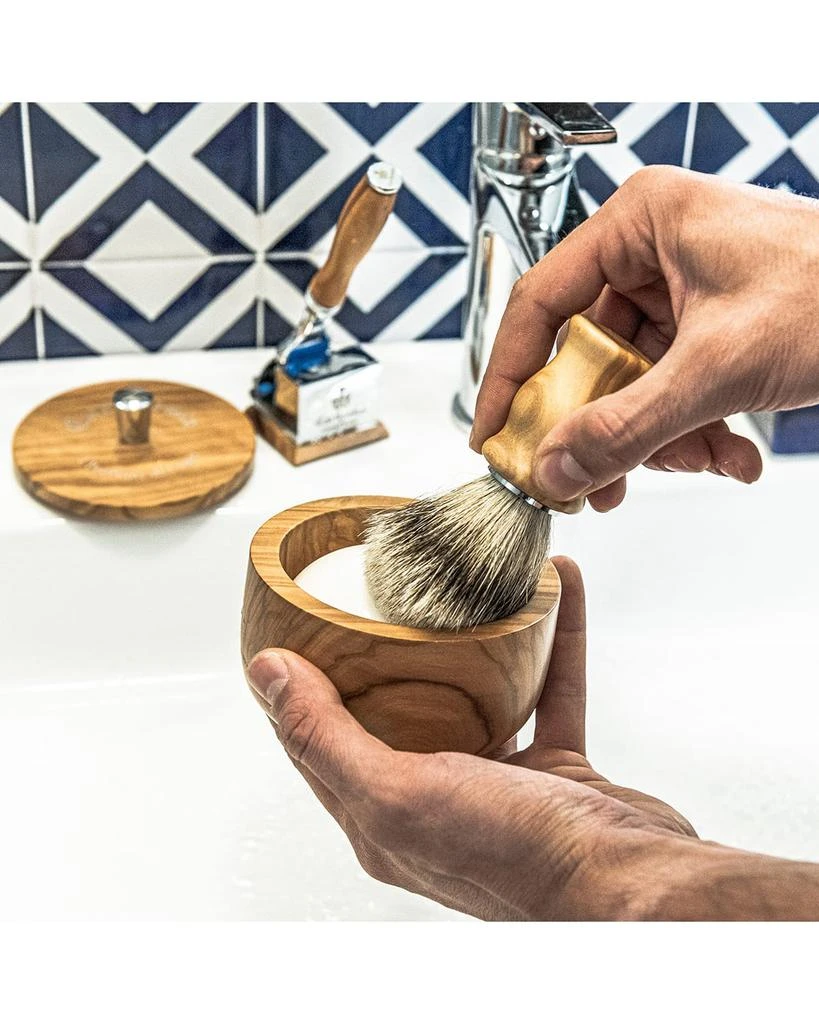 商品Carthusia|Men's Salone da Barba Super Badger and Olive Wood Shaving Brush,价格¥1340,第5张图片详细描述