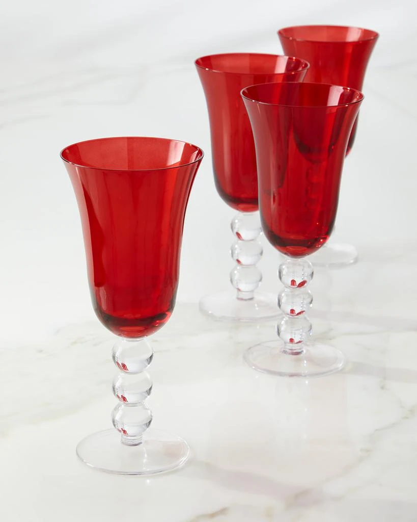 商品Neiman Marcus|Red Glass Goblets, Set of 4,价格¥380,第1张图片