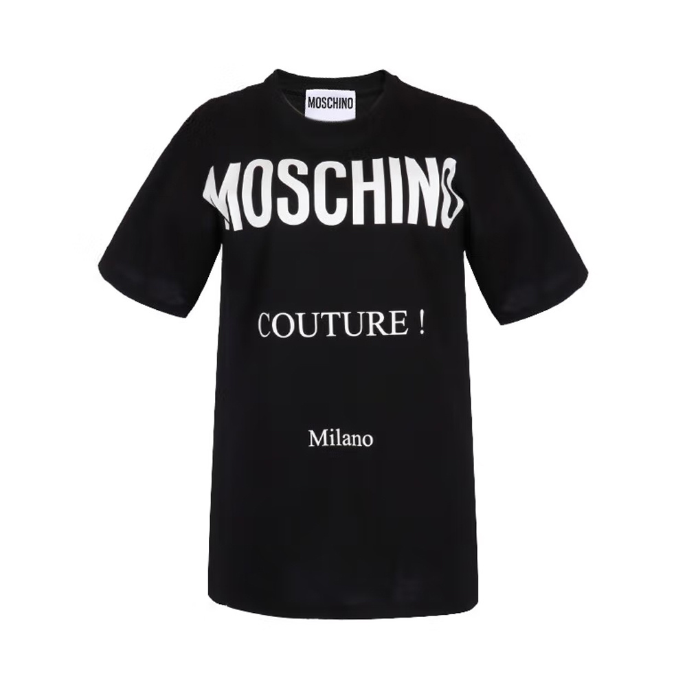 商品[国内直发] Moschino|MOSCHINO 女黑色短袖T恤 A0716-0540-2555,价格¥541,第1张图片
