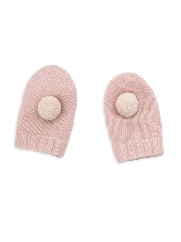 商品Portolano|Baby Girl's Pom-Pom Cashmere Mittens,价格¥525,第1张图片