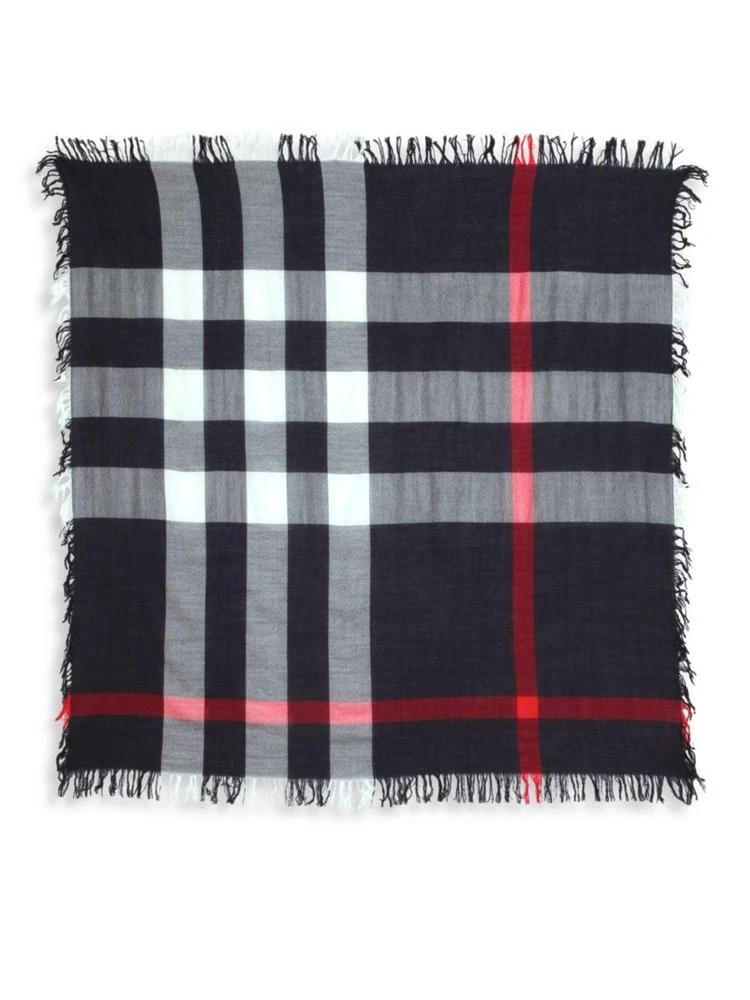 商品Burberry|Colorblock Check Wool Scarf,价格¥2960,第2张图片详细描述