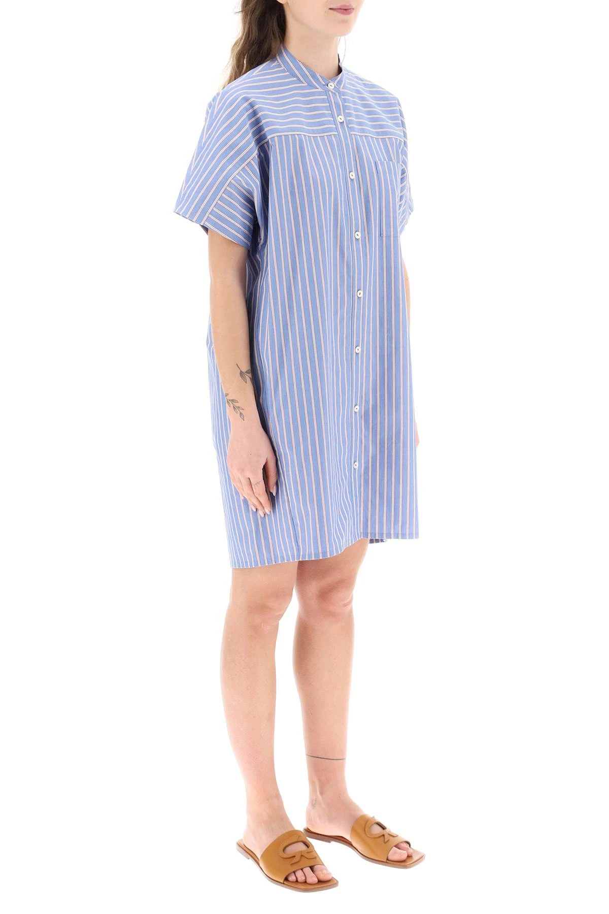 商品A.P.C.|A.P.C. 女士连衣裙 COGDCF35020IAA 浅蓝色,价格¥1027,第3张图片详细描述