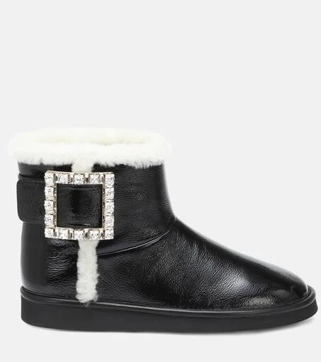 商品Roger Vivier|Viv Snow Strass leather ankle boots,价格¥8261,第5张图片详细描述