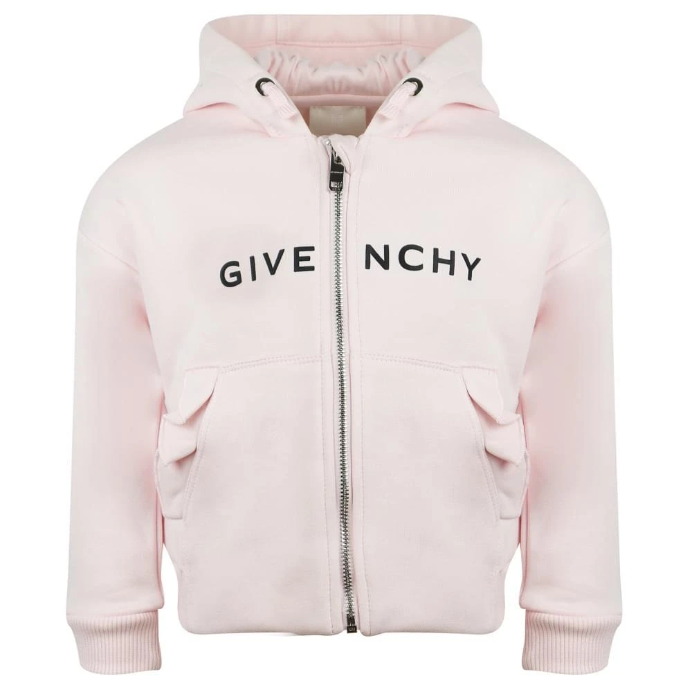 商品Givenchy|Pale Pink Logo Print Zip Up Hoodie,价格¥969,第1张图片