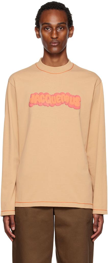 Beige Le Papier 'Le T-Shirt Pate À Modeler' Long Sleeve T-Shirt商品第1张图片规格展示