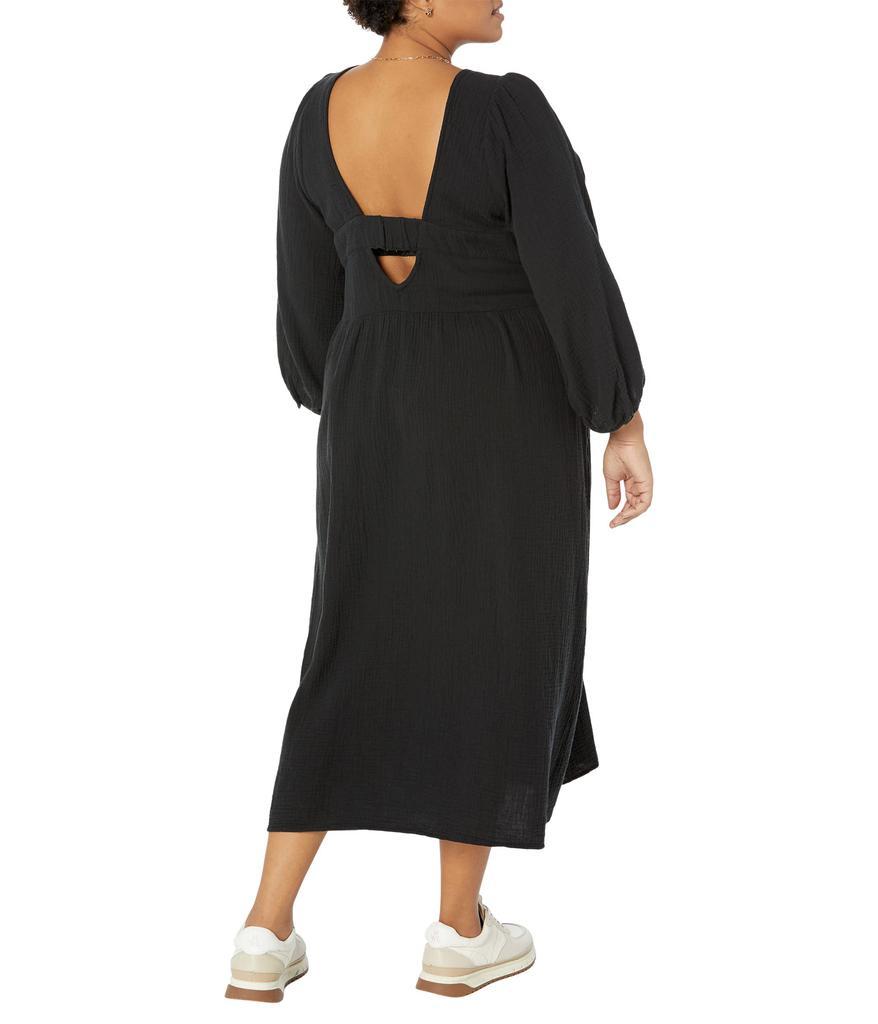 商品Madewell|Plus Kasia Elastic Bar Back Easy Midi Dress - Lightspun,价格¥894,第4张图片详细描述