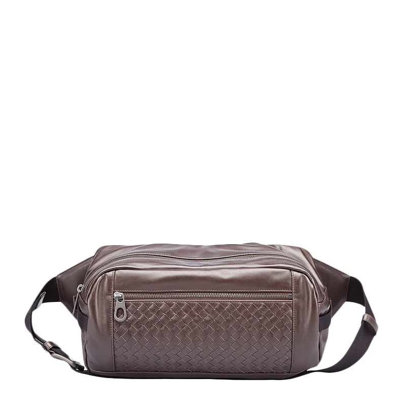 商品[国内直发] Bottega Veneta|BOTTEGA VENETA 棕色男士腰包 361013-VQ121-1375,价格¥7114,第1张图片