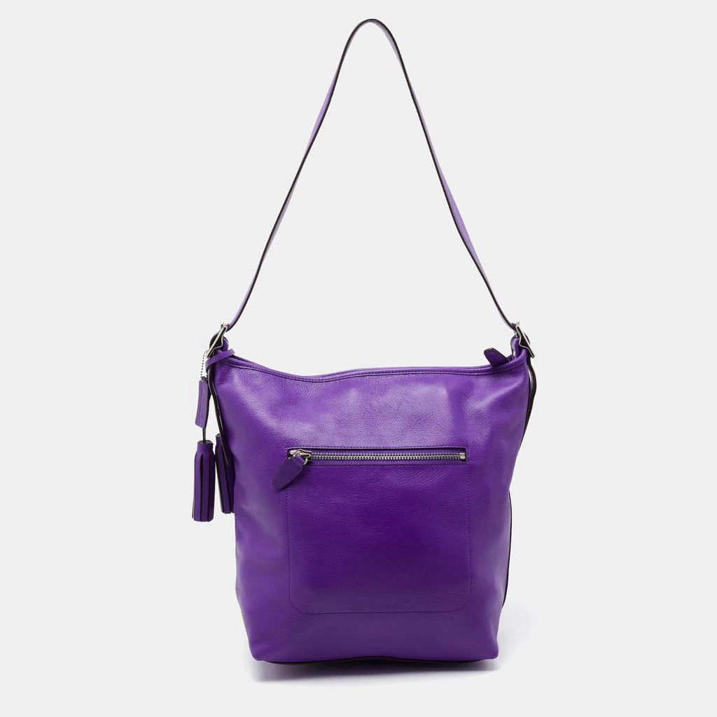 商品[二手商品] Coach|Coach Purple/Violet Leather Legacy Tassel Shoulder Bag,价格¥1281,第4张图片详细描述