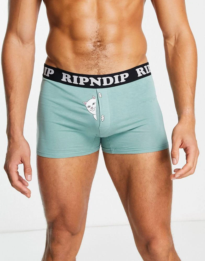 商品Rip N Dip|RIPNDIP peek a nermal boxers in green,价格¥173,第1张图片