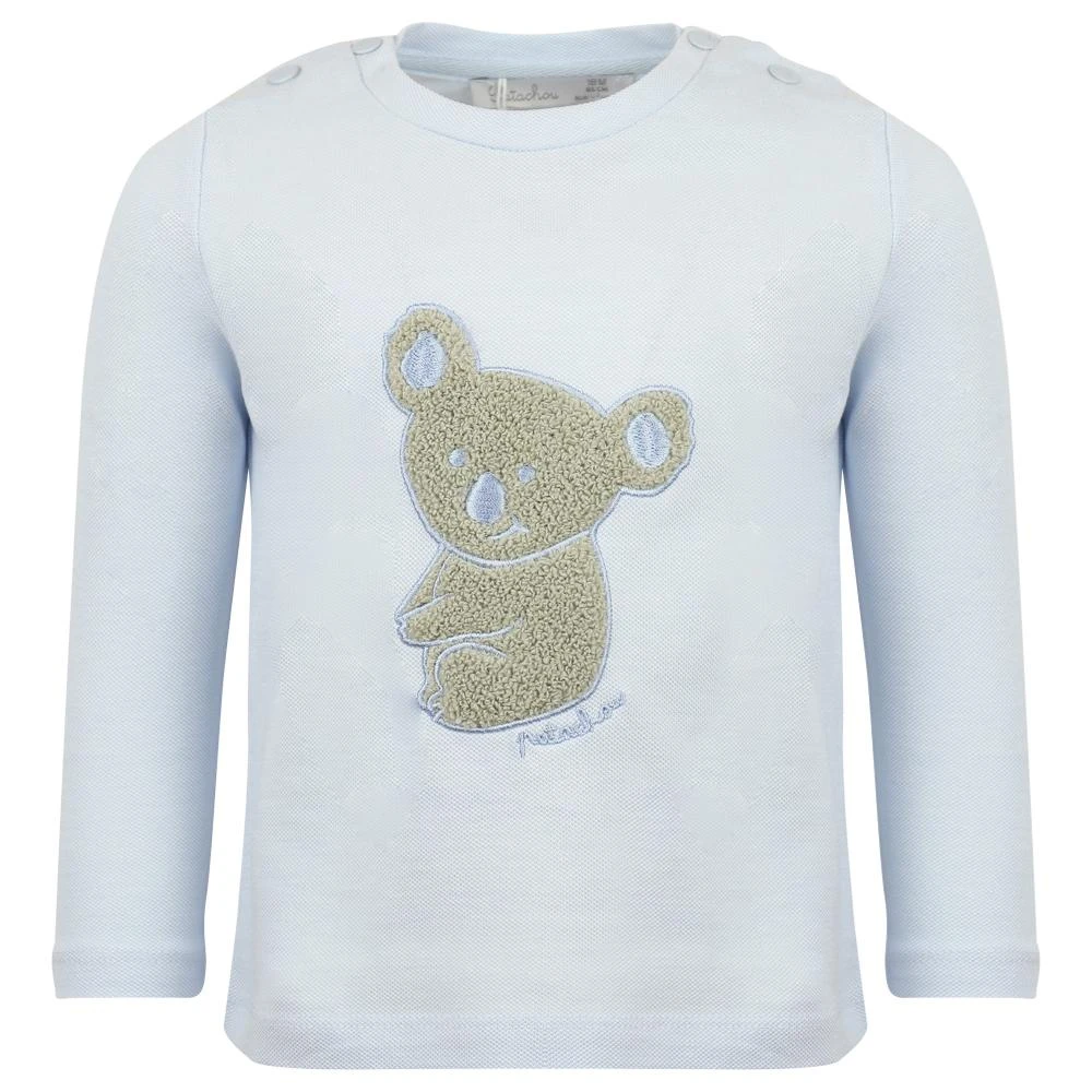 商品Patachou|Blue Koala Motif Long Sleeve T Shirt,价格¥103,第1张图片