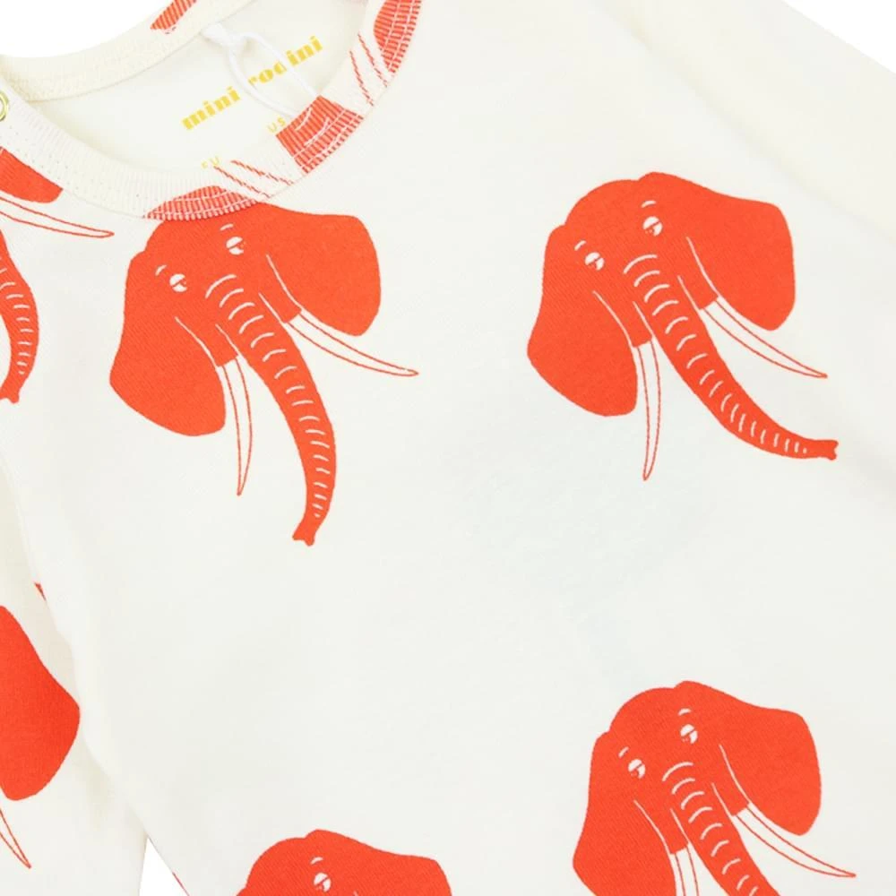 商品Mini Rodini|Ivory Elephant Romper,价格¥86,第2张图片详细描述