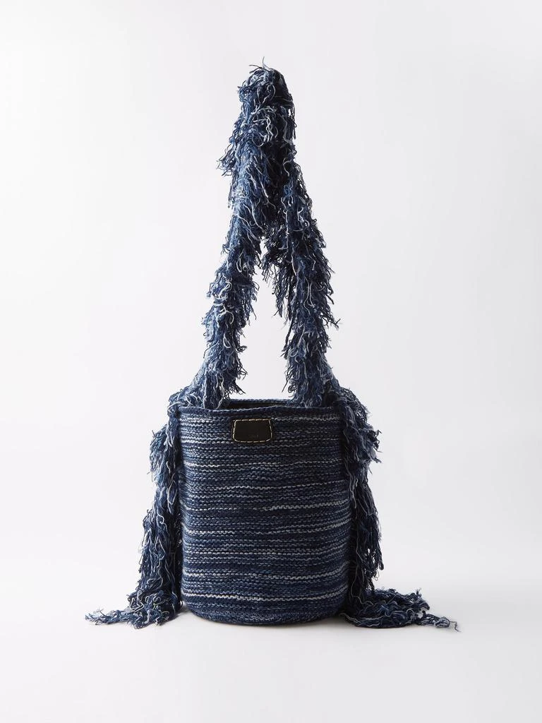 商品Chloé|Jorge striped recycled-cashmere bucket bag,价格¥5650,第1张图片