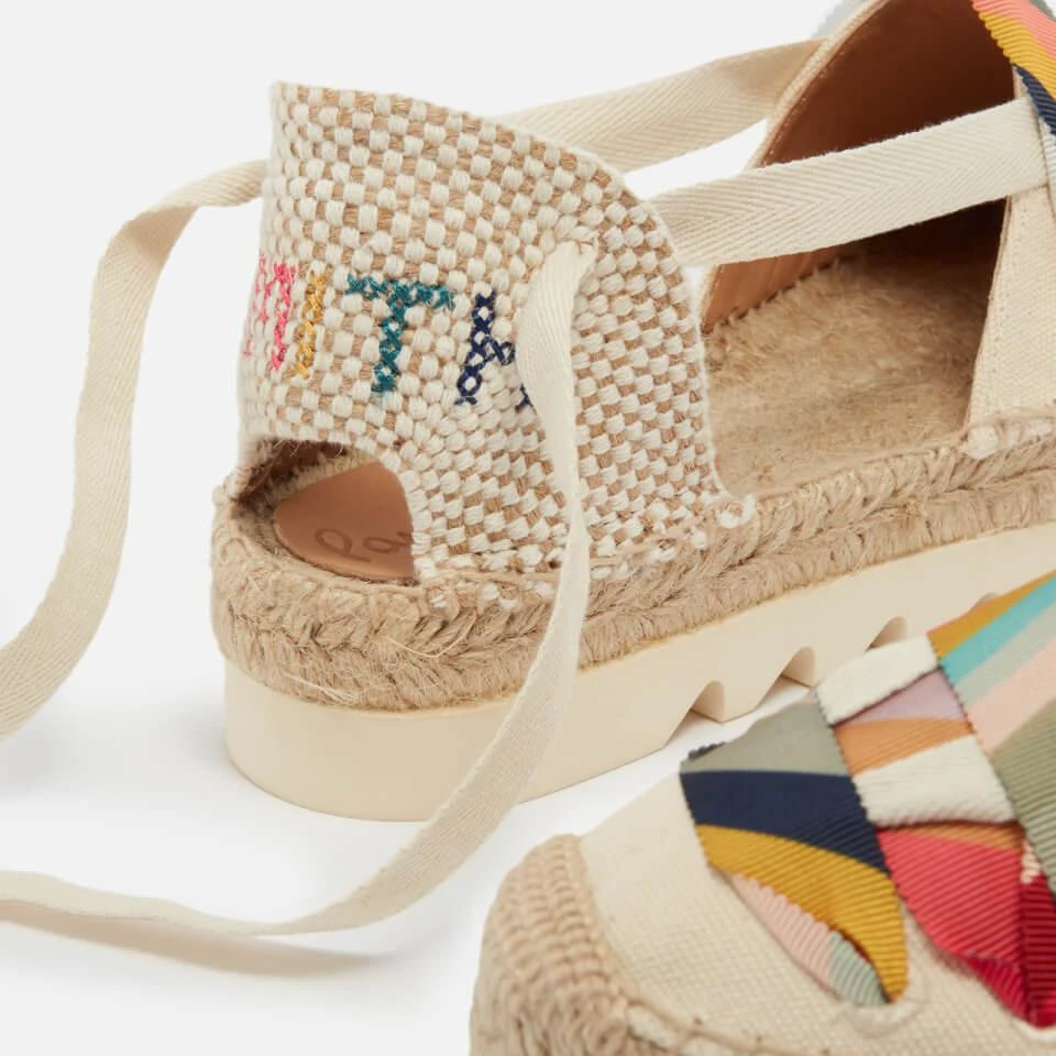 商品Paul Smith|PAUL SMITH KIRA COTTON-CANVAS ESPADRILLES,价格¥394,第4张图片详细描述