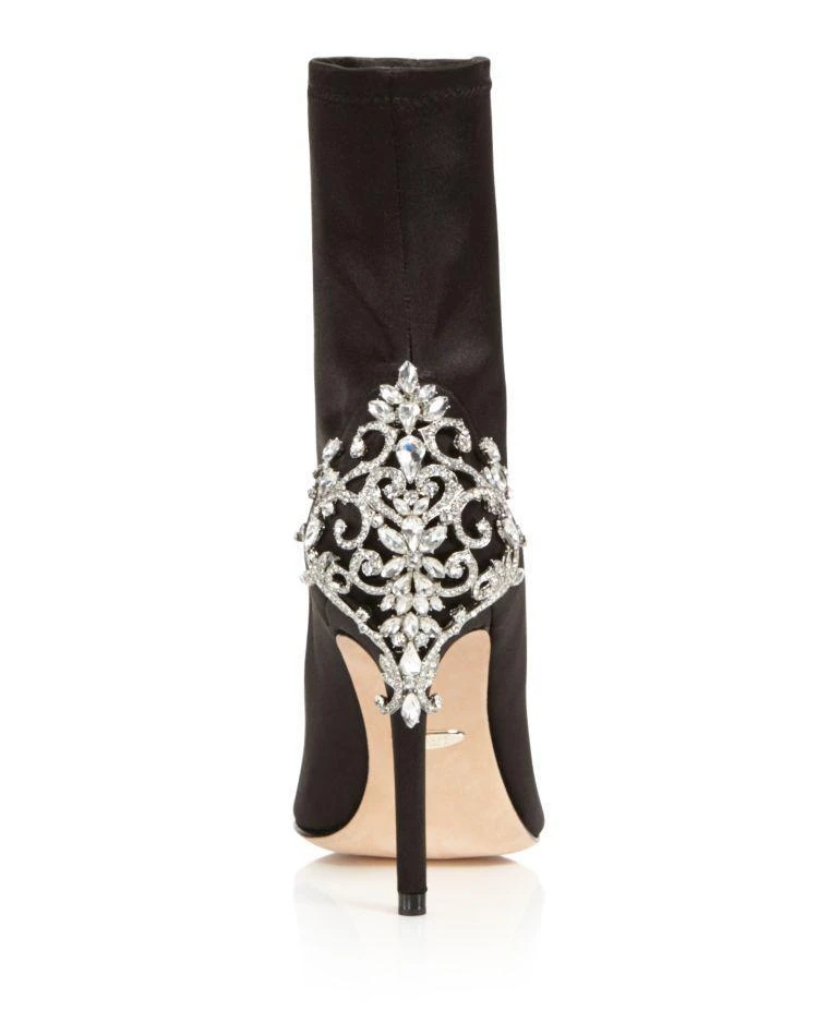 商品Badgley Mischka|Badgley Mischa Meg Satin Embellished High-Heel Booties ,价格¥1100,第4张图片详细描述