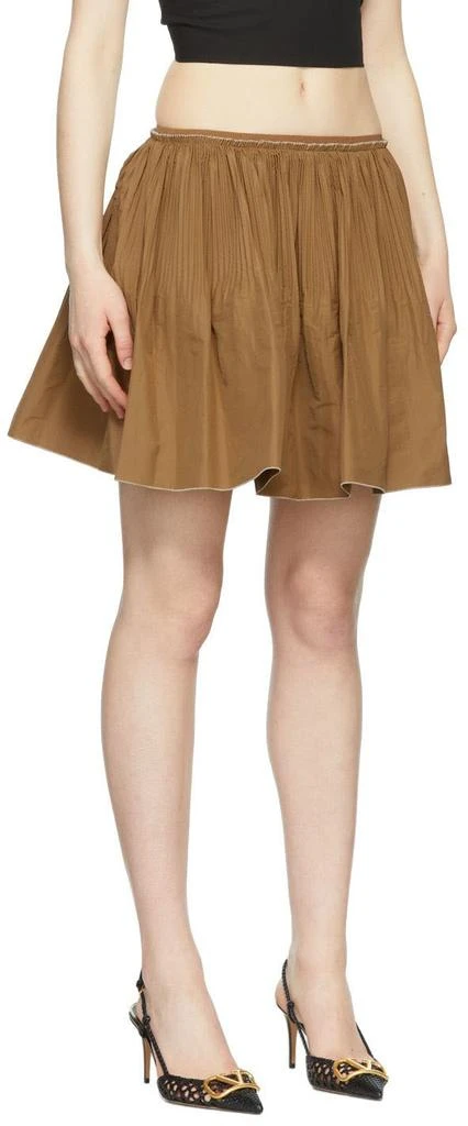 商品RED Valentino|Brown Cotton Mini Skirt,价格¥875,第2张图片详细描述