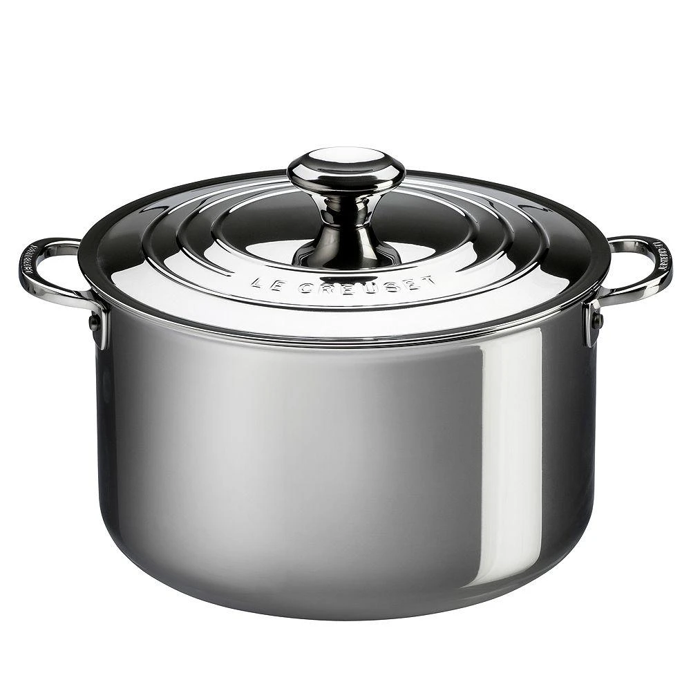 商品Le Creuset|Stainless Steel 7-Quart Stock Pot with Lid,价格¥1623,第1张图片