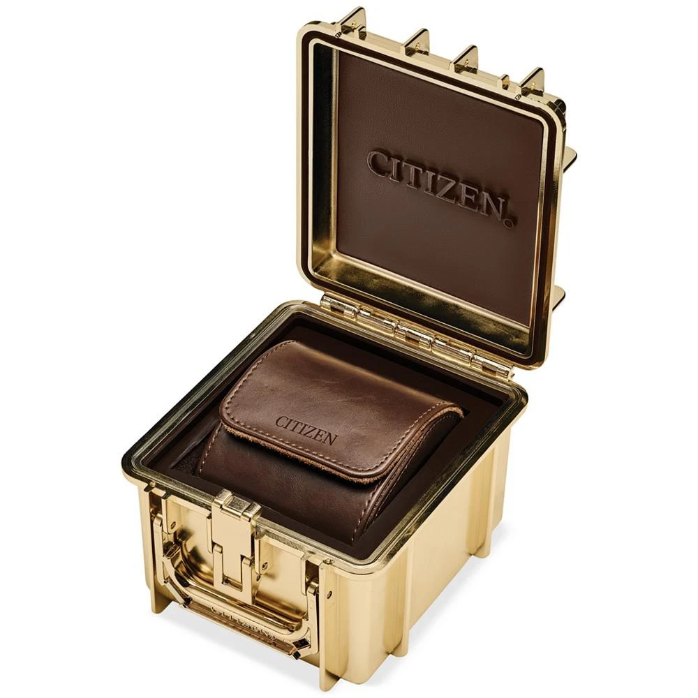 商品Citizen|Eco-Drive Men's Chronograph Tsuno Brown Leather Strap Watch 45mm,价格¥8918,第3张图片详细描述