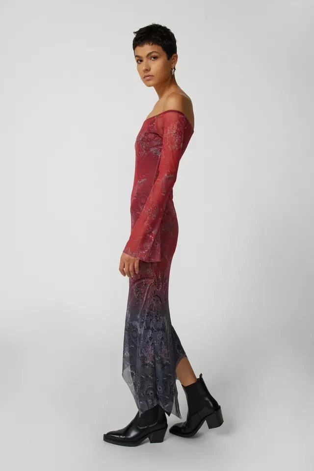 商品Urban Outfitters|UO Maya Mesh Off-The-Shoulder Midi Dress,价格¥677,第4张图片详细描述