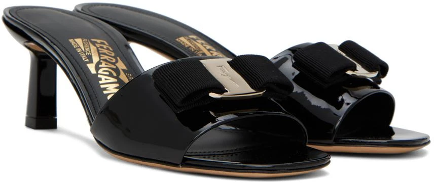 商品Salvatore Ferragamo|Black Vara Bow Heeled Sandals,价格¥3373,第4张图片详细描述