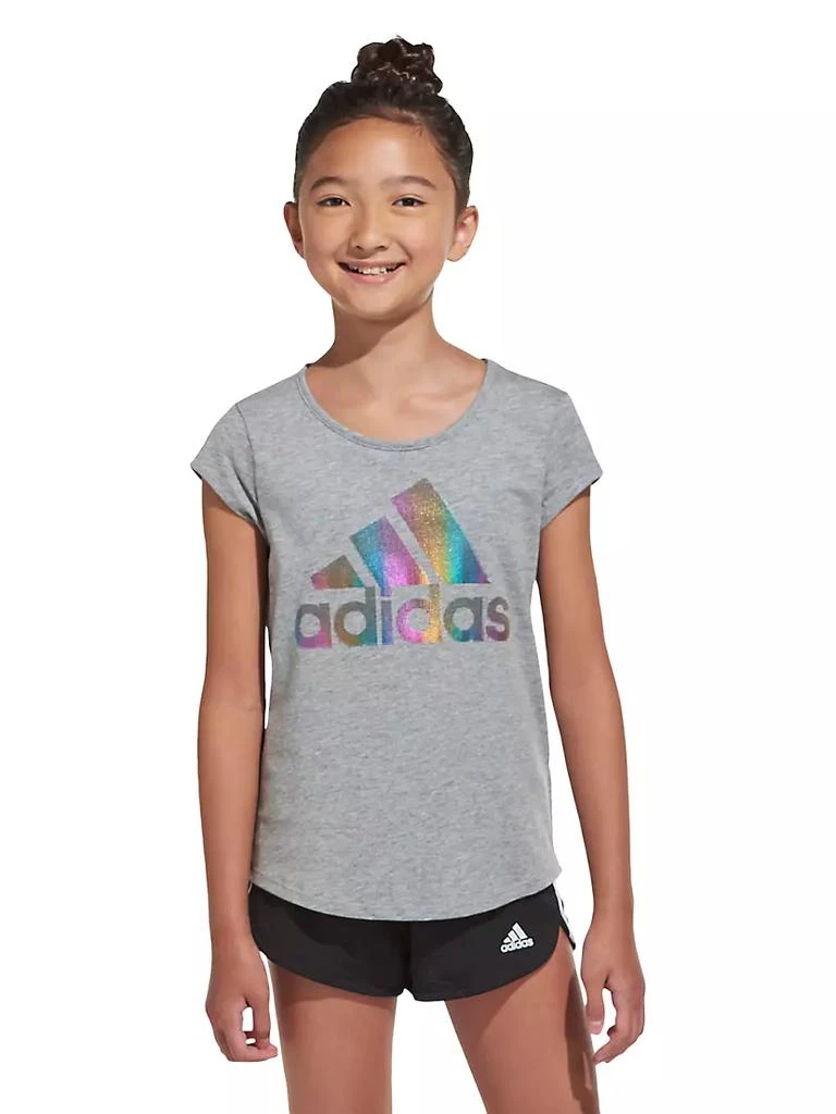 商品Adidas|Little Girl's & Girl's 3-Stripe Mesh Shorts,价格¥111,第4张图片详细描述