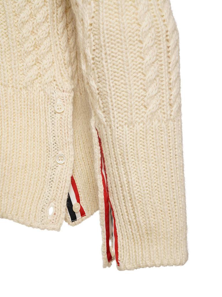 商品Thom Browne|4 Bar Aran Wool Blend Knit Sweater,价格¥5525,第5张图片详细描述