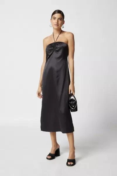 商品Urban Outfitters|UO Brittney Satin Halter Midi Dress,价格¥259,第1张图片