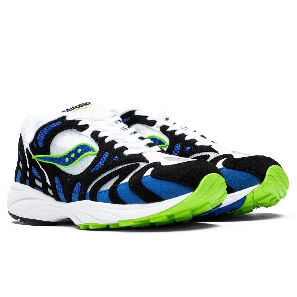 商品Saucony|Grid Azura 2000 OG - White/Blue/Lime,价格¥759,第2张图片详细描述