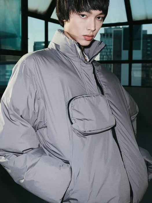 商品MISTERCHILD|Padded Anorak Jacket Gray,价格¥1088,第1张图片
