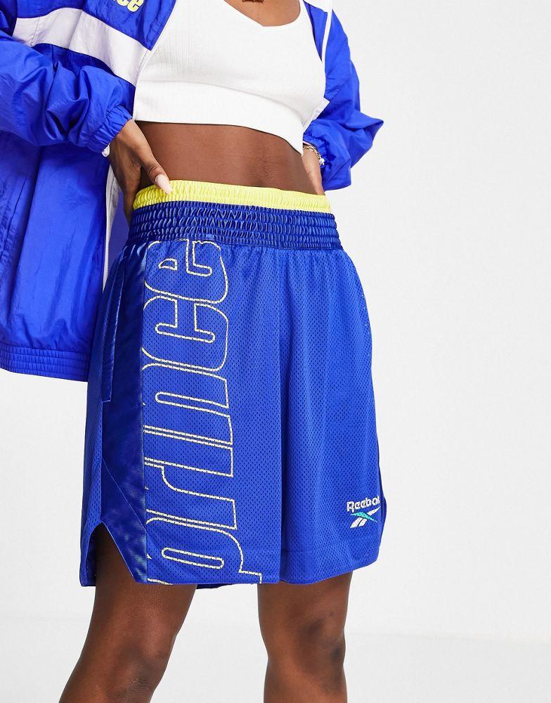 Reebok x Prince unisex retro runner shorts in cobalt blue商品第3张图片规格展示
