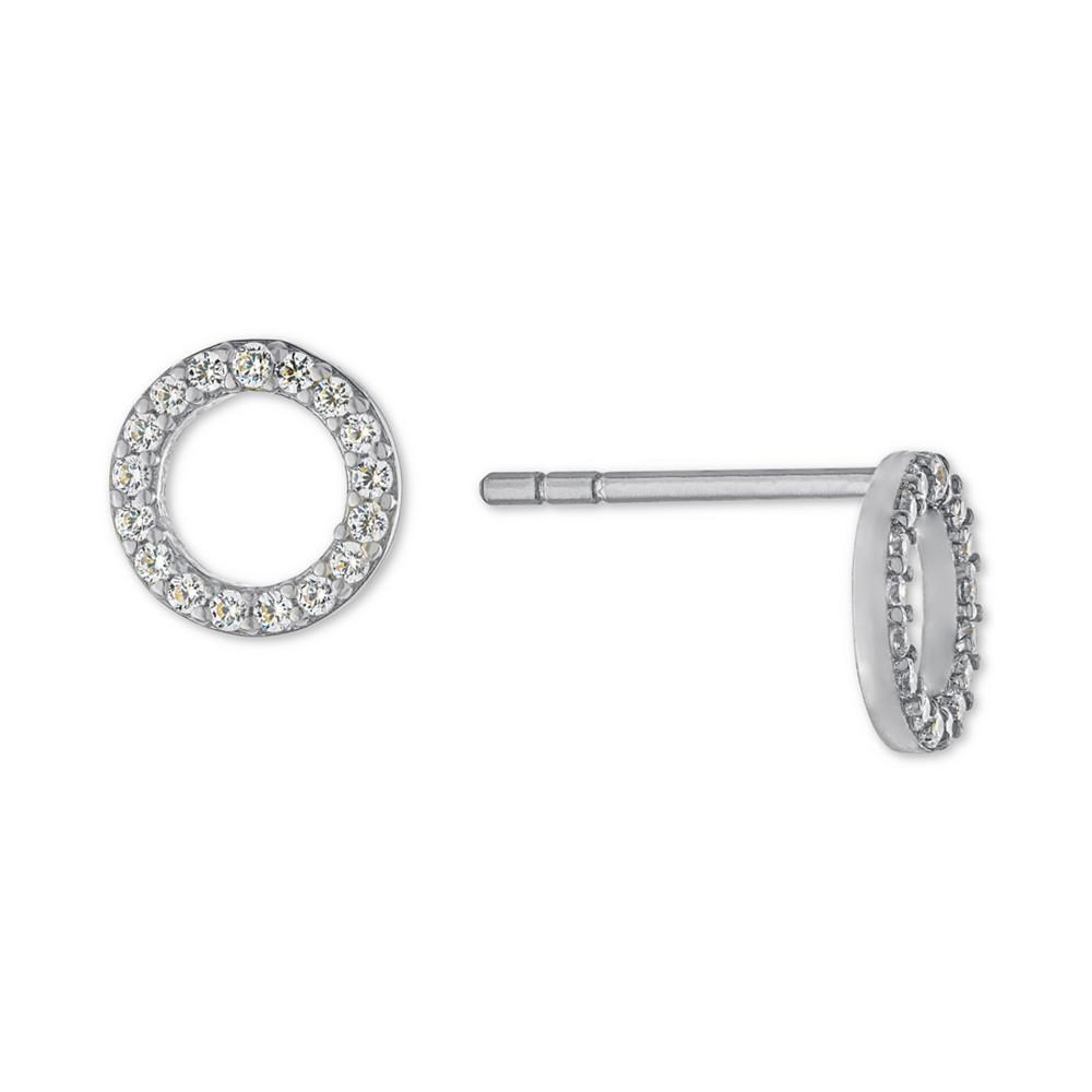 Cubic Zirconia Circle Stud Earrings in Sterling Silver, Created for Macy's商品第1张图片规格展示